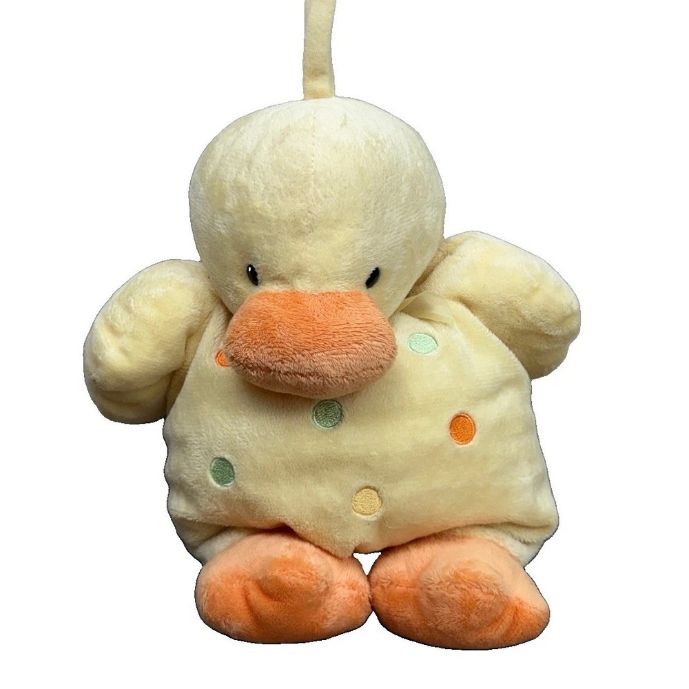 Carters Duck Crib Pull Plush Baby Duckie Polka Dot Lovey‎ Nursery Lullaby HTF